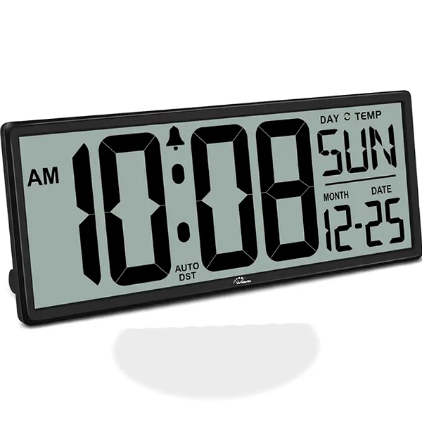 14.5-inch jumbo number digital wall clock with temperature and date readout