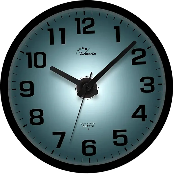 12-inch night light wall clock with soft illumination and large, silent digital display
